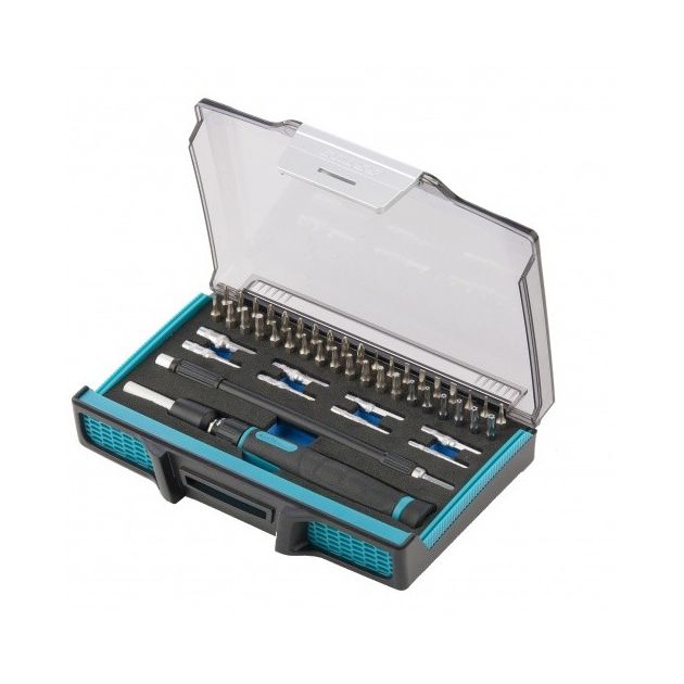 Отвертка з набором біт і торцевих головок для точних робіт, гнучкий привід, 48 штук, GROSS (11599G), фото , зображення 2 | SNABZHENIE.com.ua