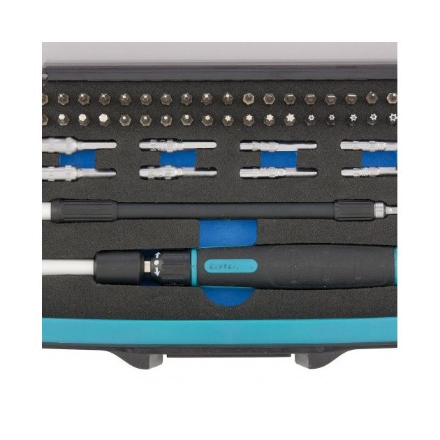 Отвертка з набором біт і торцевих головок для точних робіт, гнучкий привід, 48 штук, GROSS (11599G), фото , зображення 4 | SNABZHENIE.com.ua