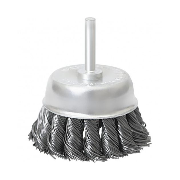 Щетка чашечная для дрели 65 мм, стальная проволока MATRIX (74468M), фото , изображение 2 | SNABZHENIE.com.ua
