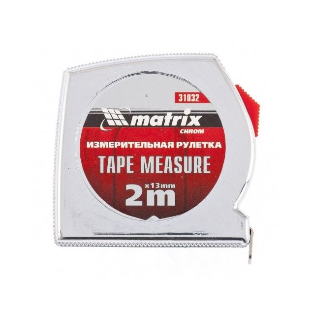 Рулетка MATRIX 2 м х 13 мм, хромированный корпус (310329M), фото , изображение 2 | SNABZHENIE.com.ua