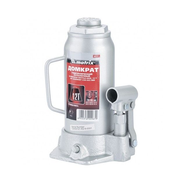 Домкрат гідравлічний бутилочний 12 т, висота підйому 230 – 465 мм MATRIX (507279M), фото , зображення 2 | SNABZHENIE.com.ua Домкрат гідравлічний бутилочний 12 т, висота підйому 230 – 465 мм MATRIX (507279M), фото , зображення 2 | SNABZHENIE.com.ua