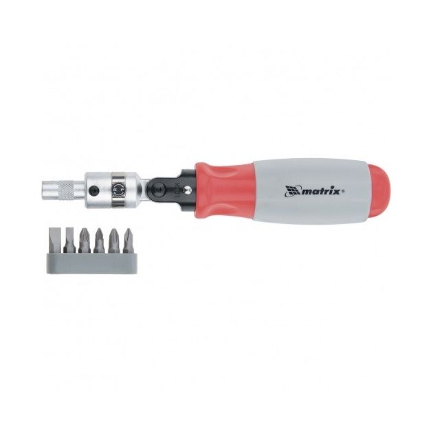Отвертка реверсивная с поворотной головкой, 6 бит MATRIX, фото , изображение 2 | SNABZHENIE.com.ua