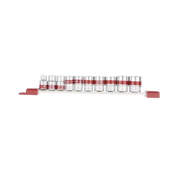 Набір торцевих головок 3/8, 6-гранних, CrV, 10шт., 8-19мм MATRIX (135589M), фото , зображення 2 | SNABZHENIE.com.ua