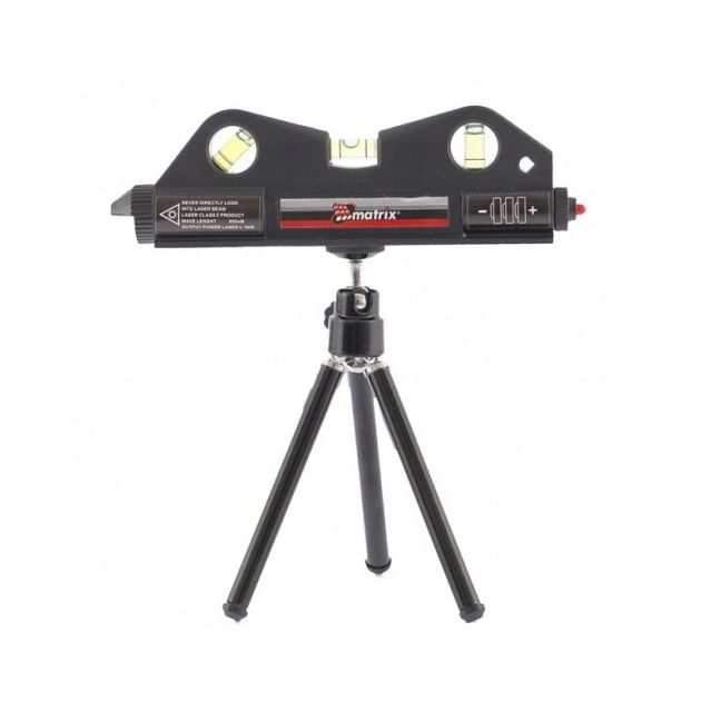 Лазерный уровень MATRIX, 170 мм, 150 мм штатив, 3 глазка, фото , изображение 2 | SNABZHENIE.com.ua