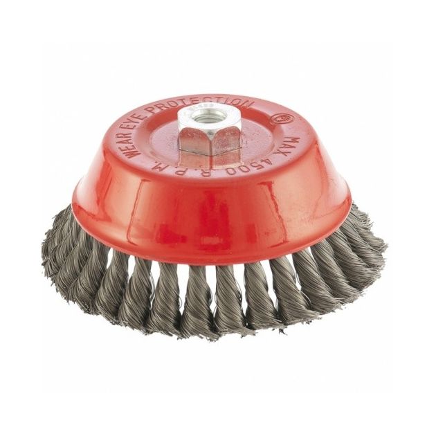 Щітка для УШМ, 150 мм, М14, чашка, крута проволока 0,35 мм MATRIX (746189M), фото , зображення 2 | SNABZHENIE.com.ua