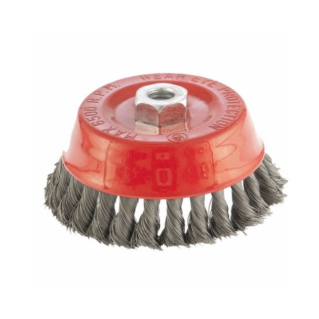 Щетка чашечная для УШМ 125 мм, М14, проволока 0,35 мм MATRIX, фото , изображение 2 | SNABZHENIE.com.ua