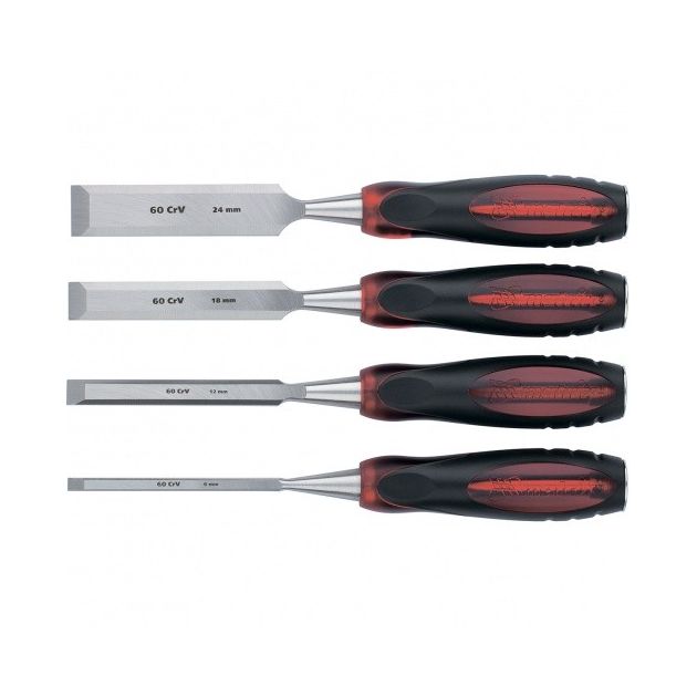 Набор долот-стамесок "Тигровый глаз", 4 шт, 6-12-18-24 мм MATRIX, фото , изображение 2 | SNABZHENIE.com.ua