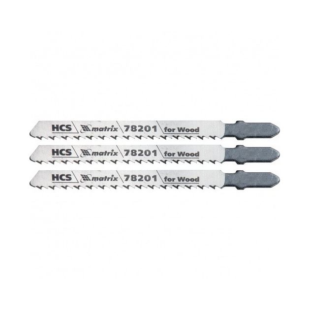 Полотна для электролобзика по дереву T101B, 3 шт, HCS MATRIX, фото , изображение 2 | SNABZHENIE.com.ua