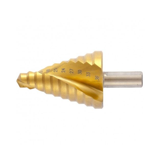 Сверло ступенчатое HSS (9-36 мм) с трехгранным хвостовиком MATRIX, фото , изображение 2 | SNABZHENIE.com.ua