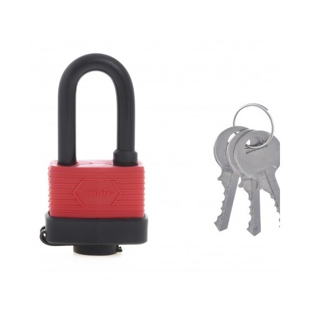 Навесной замок всепогодный 50 мм, удлиненная дужка MATRIX, фото , изображение 2 | SNABZHENIE.com.ua