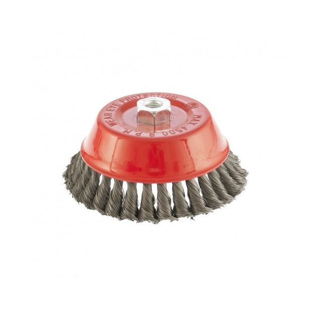 Щітка для УШМ, 150 мм, М14, чашка, крута проволока 0,35 мм MATRIX (746189M), фото , зображення 3 | SNABZHENIE.com.ua