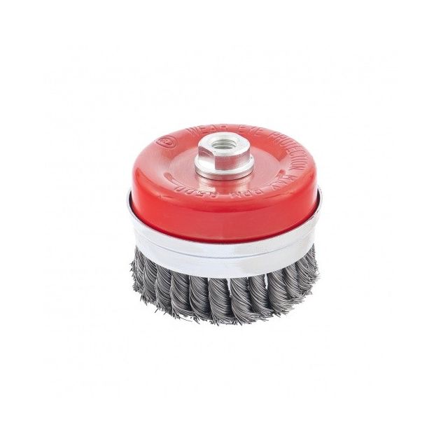 Щетка чашечная Heavy Duty для УШМ, 100 мм, М14, MATRIX, фото , изображение 3 | SNABZHENIE.com.ua