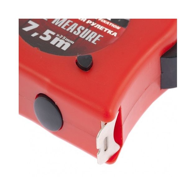 Рулетка MATRIX 7,5 м х 25 мм, обрезиненный корпус, двойная фиксация, фото , изображение 3 | SNABZHENIE.com.ua