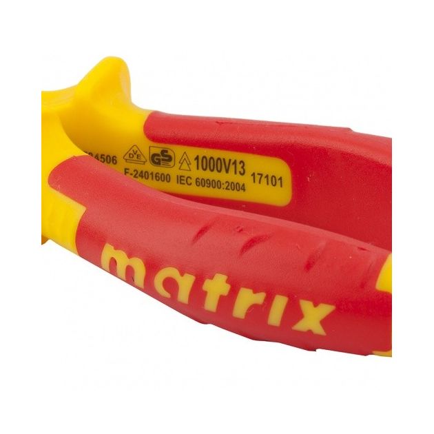 Длинногубці прямі ізоляційні, 160 мм, двокомпонентні рукоятки MATRIX (171019M), фото , зображення 4 | SNABZHENIE.com.ua Длинногубці прямі ізоляційні, 160 мм, двокомпонентні рукоятки MATRIX (171019M), фото , зображення 4 | SNABZHENIE.com.ua