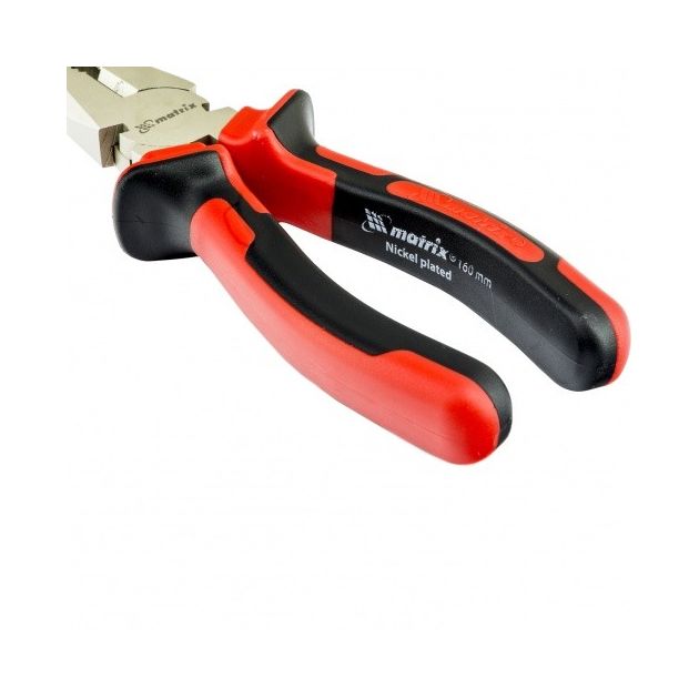 Плоскогубці Nickel 160 мм, нікельовані, двокомпонентні рукоятки MATRIX (169029M), фото , зображення 4 | SNABZHENIE.com.ua
