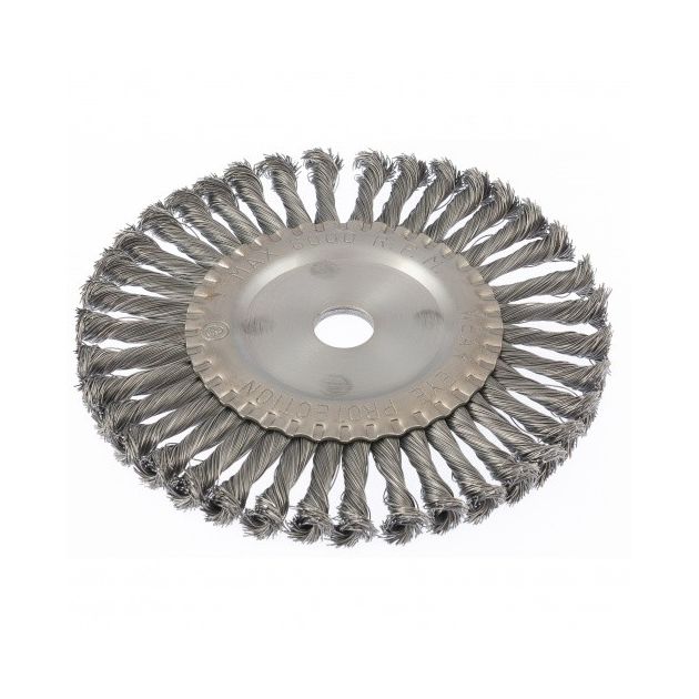 Щетка плоская крученая 200 мм для УШМ, посадка 22,23 мм MATRIX, фото , изображение 3 | SNABZHENIE.com.ua