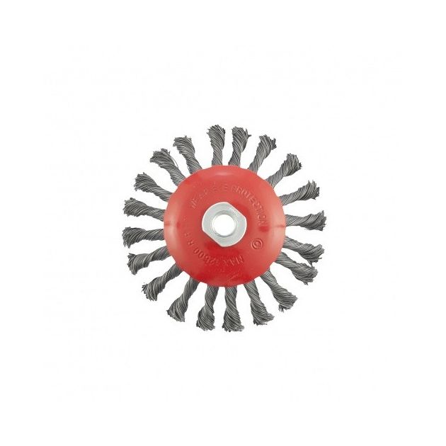 Щітка для УШМ, 125 мм, М14, тарілка, кручене волосся 0,5 мм MATRIX (746119M), фото , зображення 4 | SNABZHENIE.com.ua