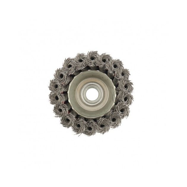 Щітка для УШМ, 75 мм, М14, чашка, кручене волосся 0,35 мм MATRIX (746149M), фото , зображення 5 | SNABZHENIE.com.ua