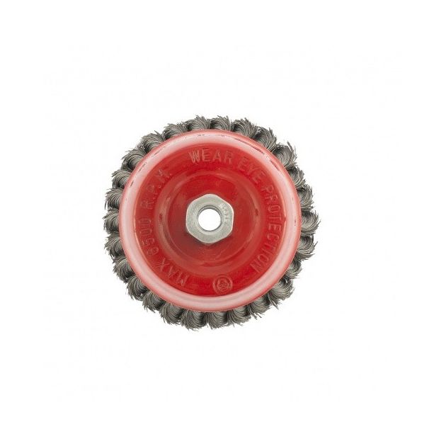 Щетка чашечная для УШМ 125 мм, М14, проволока 0,35 мм MATRIX, фото , изображение 4 | SNABZHENIE.com.ua