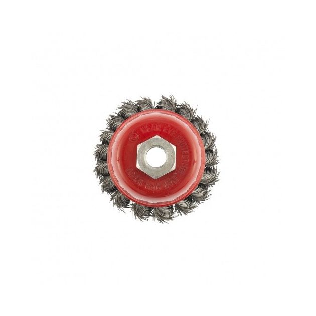 Щітка для УШМ, 75 мм, М14, чашка, дворядна, кручена проволока 0,5 мм MATRIX (746819M), фото , зображення 4 | SNABZHENIE.com.ua