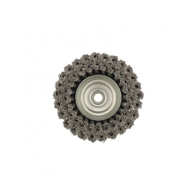 Щітка для УШМ, 125 мм, М14, чашка, дворядна, крута проволока 0,5 мм MATRIX (746839M), фото , зображення 4 | SNABZHENIE.com.ua