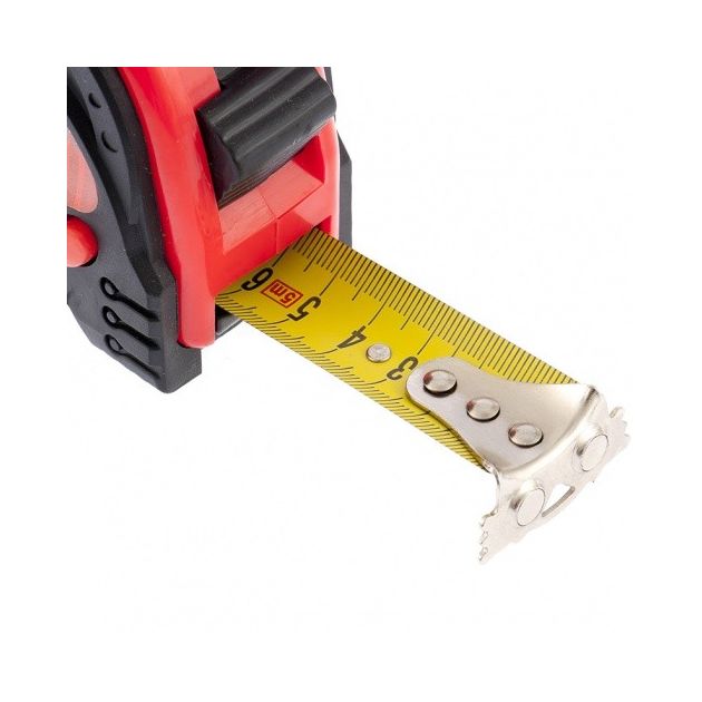 Рулетка 5 м х 25 мм с магнитом MATRIX (обрезиненный корпус), фото , изображение 5 | SNABZHENIE.com.ua