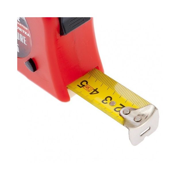 Рулетка MATRIX 7,5 м х 25 мм, обрезиненный корпус, двойная фиксация, фото , изображение 5 | SNABZHENIE.com.ua