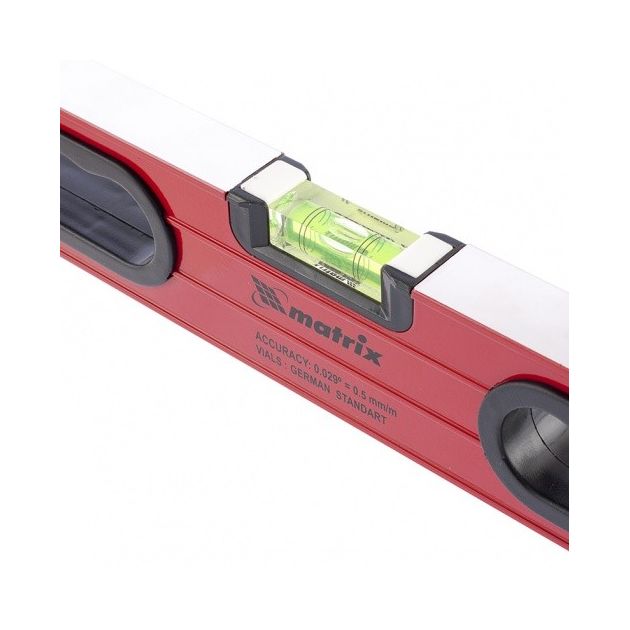 Уровень 600 мм алюмінієвий, фрезерований, 3 ока (1 поворотне), дві ручки, посилений MATRIX, фото , зображення 4 | SNABZHENIE.com.ua