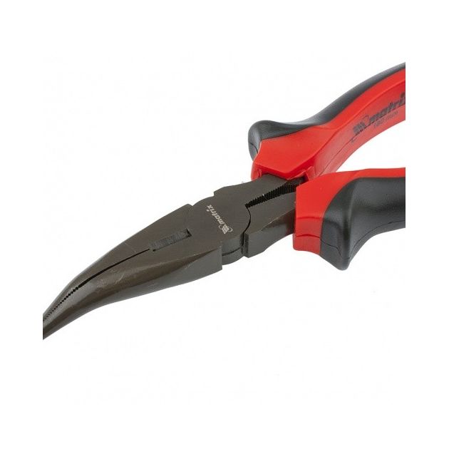 Длинногубцы изогнутые MATRIX 160 мм с двухкомпонентными рукоятками, фото , изображение 4 | SNABZHENIE.com.ua