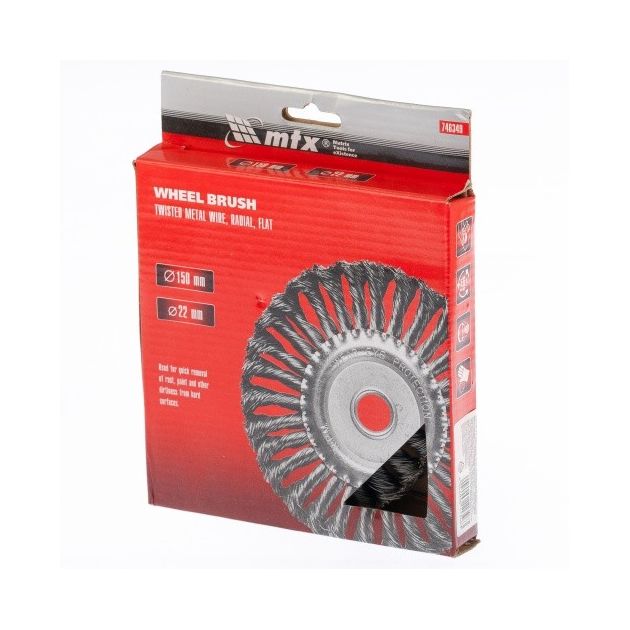 Щетка плоская крученая 150 мм для УШМ MATRIX (746349M), фото , изображение 4 | SNABZHENIE.com.ua