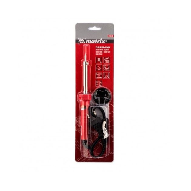 Паяльник MATRIX 30W, ABS, медный наконечник, 220В, 9130339M, фото , изображение 4 | SNABZHENIE.com.ua Паяльник MATRIX 30W, ABS, медный наконечник, 220В, 9130339M, фото , изображение 4 | SNABZHENIE.com.ua