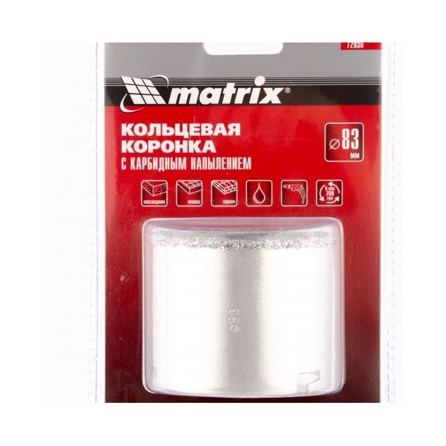 Кольцевая коронка с карбидным напылением 83 мм MATRIX, фото , изображение 4 | SNABZHENIE.com.ua Кольцевая коронка с карбидным напылением 83 мм MATRIX, фото , изображение 4 | SNABZHENIE.com.ua