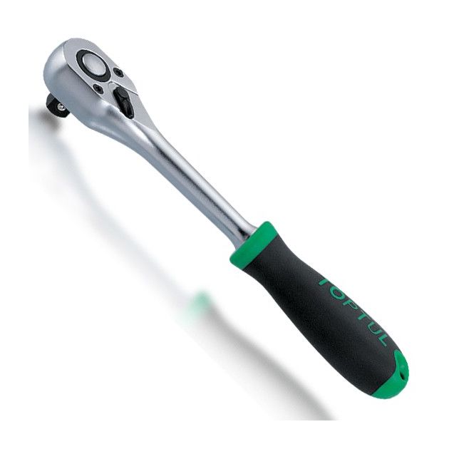 Ключ трещотка 1/4" 36 зубцов с резиновой ручкой TOPTUL, фото  | SNABZHENIE.com.ua