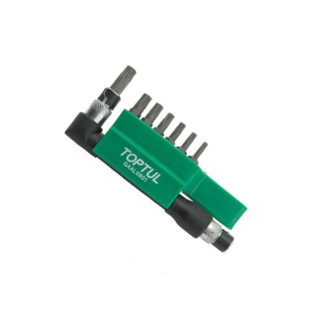 Набор бит TORX T10-T40 + Г-обр. перех. 8ед. TOPTUL (GAAL0801), фото  | SNABZHENIE.com.ua