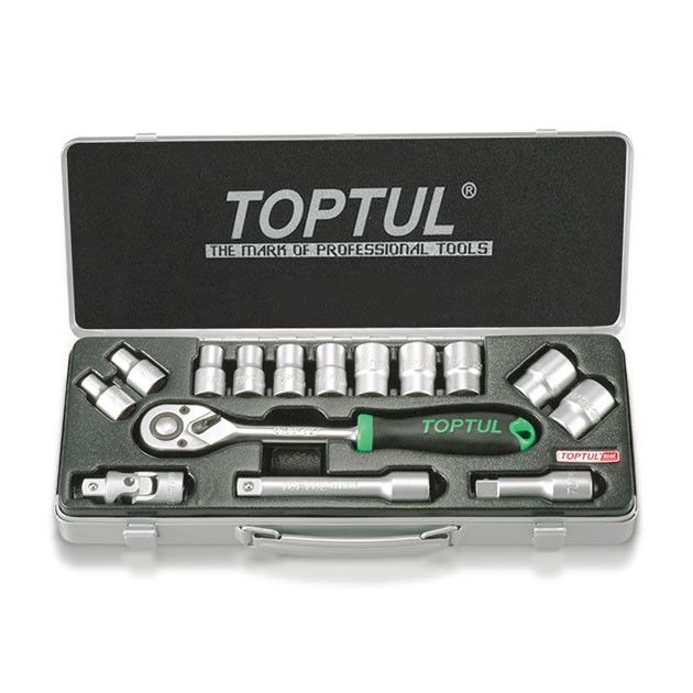Набор инструмента TOPTUL 1/2" 15 ед. (6-гран.) GCAD1502, фото  | SNABZHENIE.com.ua