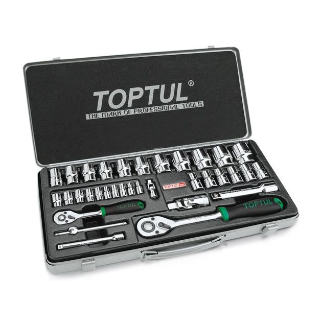 Набор инструмента TOPTUL 1/4", 1/2" 34 ед. (GCAD3401), фото  | SNABZHENIE.com.ua