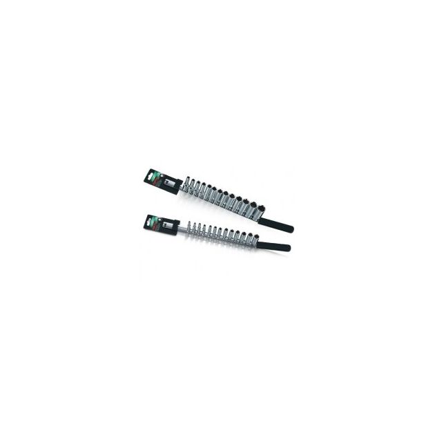 Набор длинных головок 1/2" 9 шт. 8-22 мм на планке TOPTUL, фото  | SNABZHENIE.com.ua