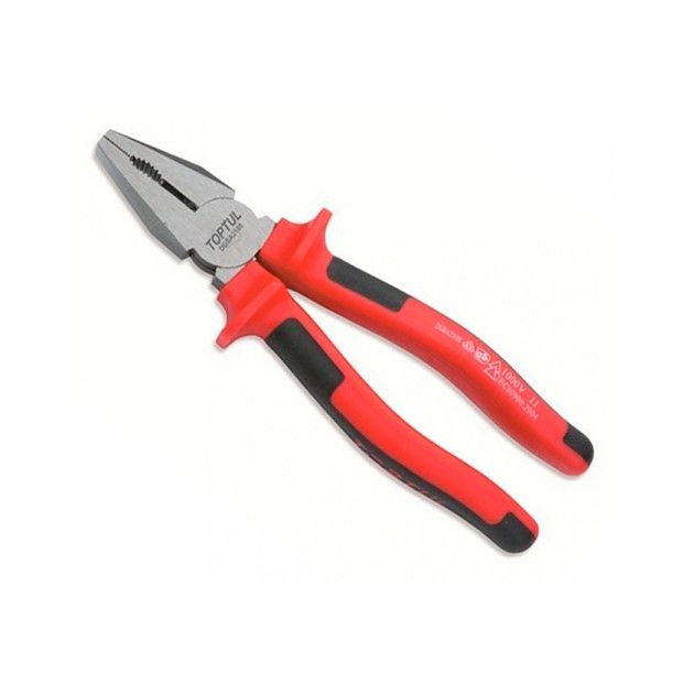 Диэлектрические плоскогубцы 7" 1000V TOPTUL (chrome molybdenum), фото  | SNABZHENIE.com.ua