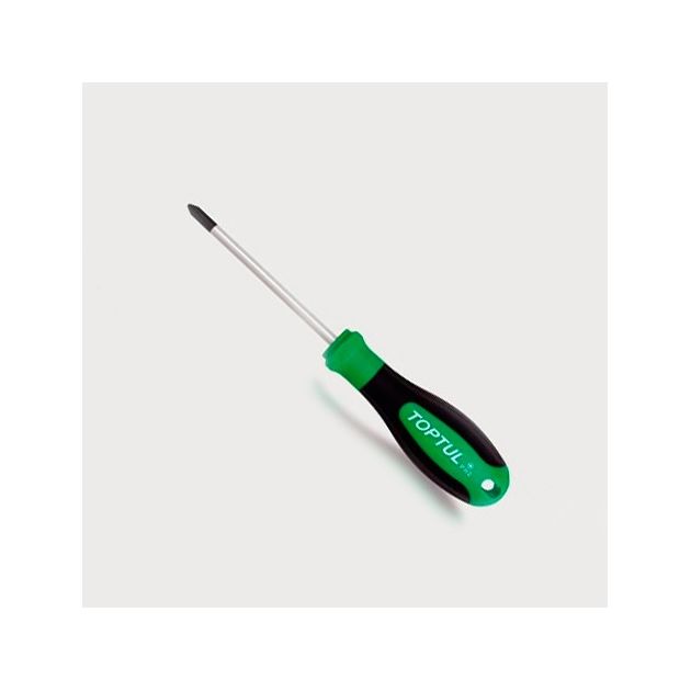 Отвертка крестовая PH2 x 100mm антискользящая TOPTUL, фото  | SNABZHENIE.com.ua