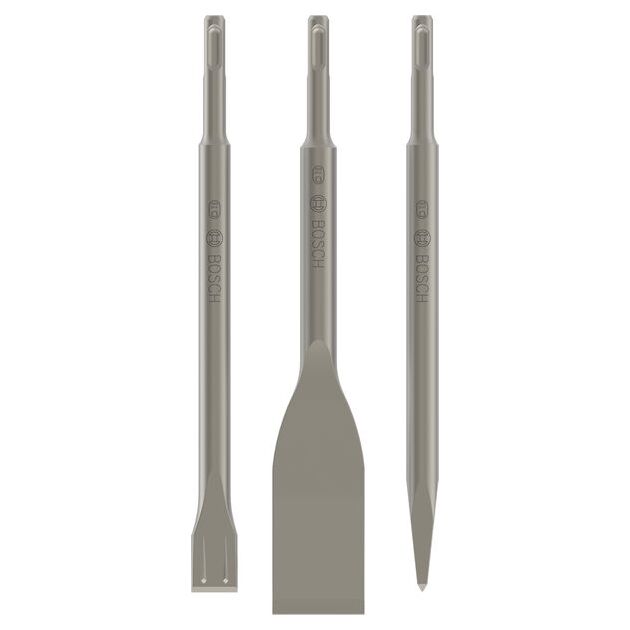 Набор зубил BOSCH 250 мм SDS-plus 3 шт (2607019159), фото  | SNABZHENIE.com.ua