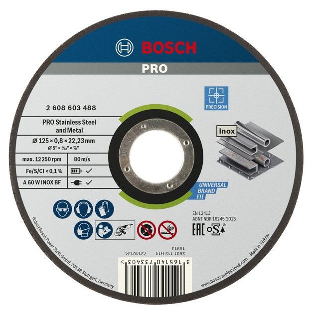 Отрезной круг 125 x 0,8 мм по нержавеющей стали BOSCH Best for Inox, фото  | SNABZHENIE.com.ua