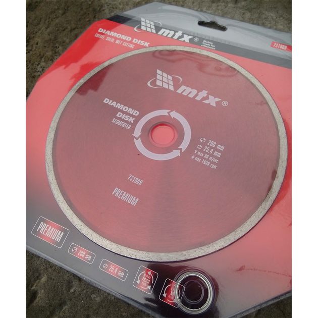 Диск алмазный отрезной MATRIX 200 х 25,4 мм, сплошной, мокрый рез, фото , изображение 2 | SNABZHENIE.com.ua