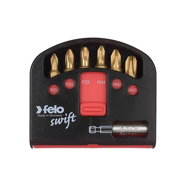 Набор бит Swift DIAMANT 25 мм PZ1; PZ2; PZ3; PH1; PH2; PH3 + магни держатель; 7 шт; IP FELO (02060381), фото  | SNABZHENIE.com.ua