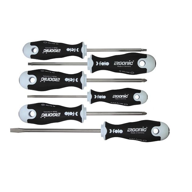 Набор отверток INOX ERGONIC, нержавеющая сталь FELO, 6 шт., фото  | SNABZHENIE.com.ua