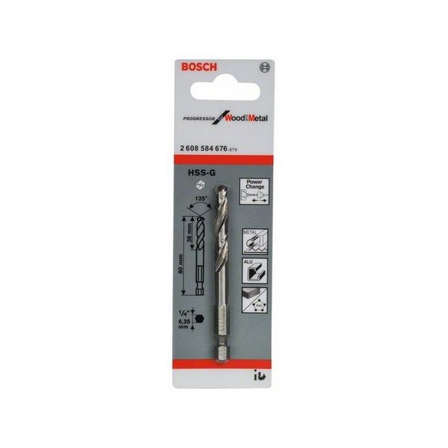 Центрирующее сверло HSS-G Progressor BOSCH 2608584676, фото , изображение 2 | SNABZHENIE.com.ua Центрирующее сверло HSS-G Progressor BOSCH 2608584676, фото , изображение 2 | SNABZHENIE.com.ua