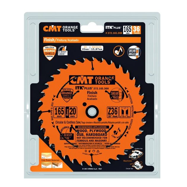 Диск пильный тонкий 136x20 мм, Z36, по дереву CMT (272.136.36H), фото , изображение 4 | SNABZHENIE.com.ua Диск пильный тонкий 136x20 мм, Z36, по дереву CMT (272.136.36H), фото , изображение 4 | SNABZHENIE.com.ua