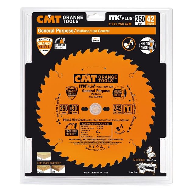 Диск пильный 250x30 мм, Z 80, по дереву, CMT (273.250.80M), фото , изображение 2 | SNABZHENIE.com.ua