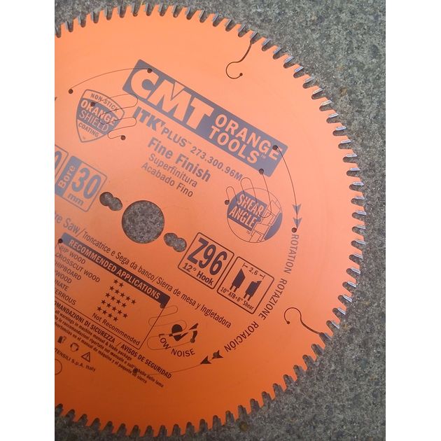 Диск пильный 300x30 мм, Z 96, по дереву для чистового реза CMT, фото , изображение 8 | SNABZHENIE.com.ua