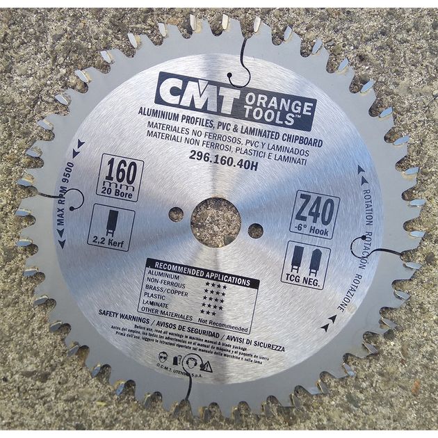 Диск пильний 160 х 20 мм, Z 40, для кольорових металів та ламінованих панелей CMT (296.160.40H), фото , зображення 11 | SNABZHENIE.com.ua Диск пильний 160 х 20 мм, Z 40, для кольорових металів та ламінованих панелей CMT (296.160.40H), фото , зображення 11 | SNABZHENIE.com.ua