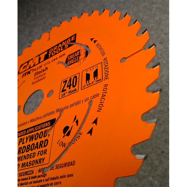 Диск пильний 184 х 20 мм, Z 40 з тонким пропилом по дереву для поперечного пилення CMT (272.184.40H), фото , зображення 9 | SNABZHENIE.com.ua